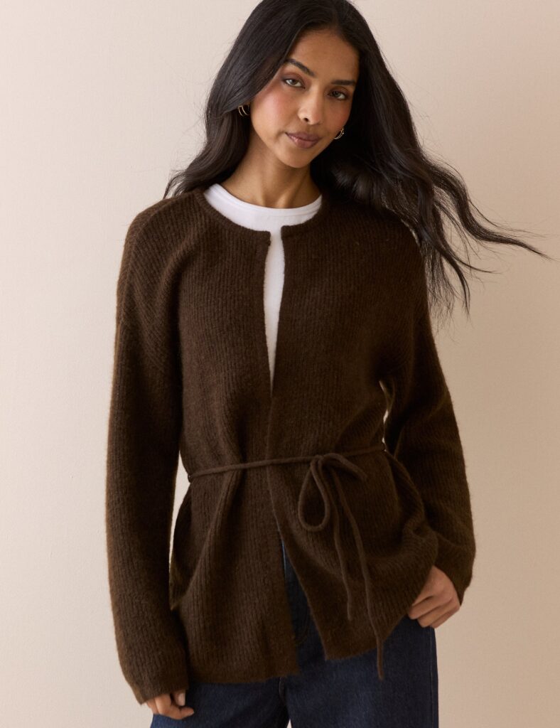 Wrap Longline Relaxed Structured Cardigan