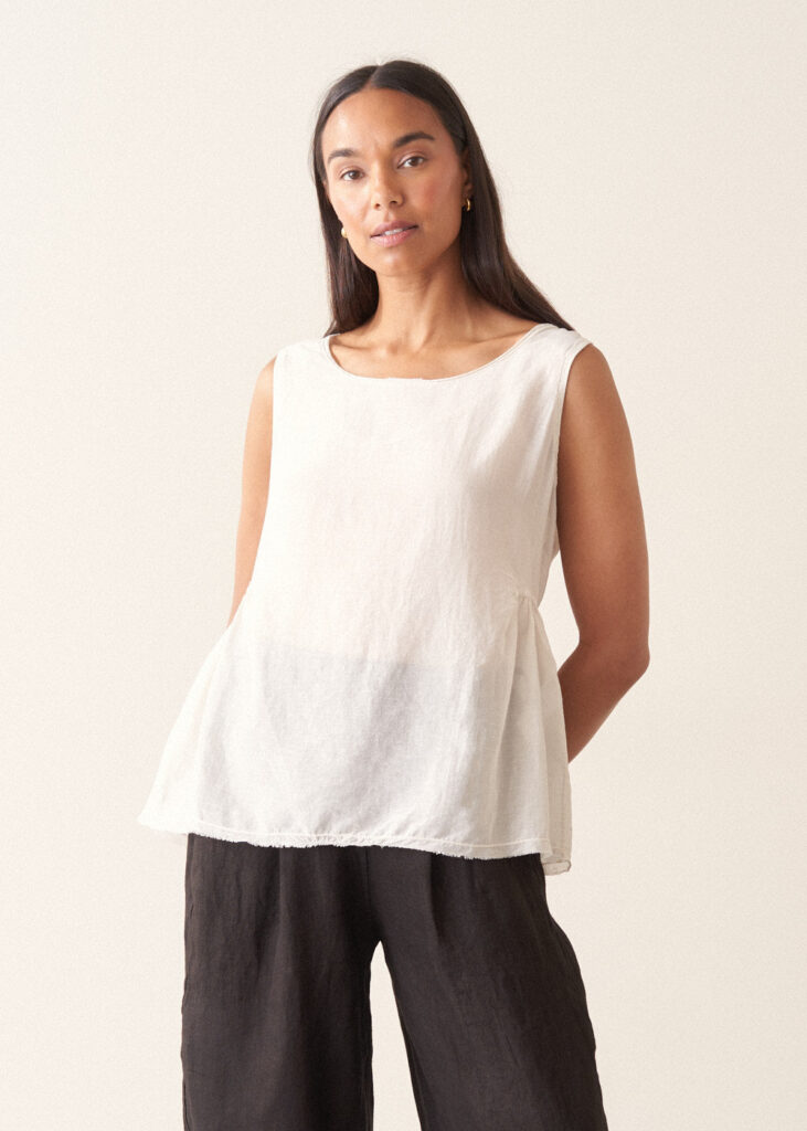 Sleeveless Silk Blend Top