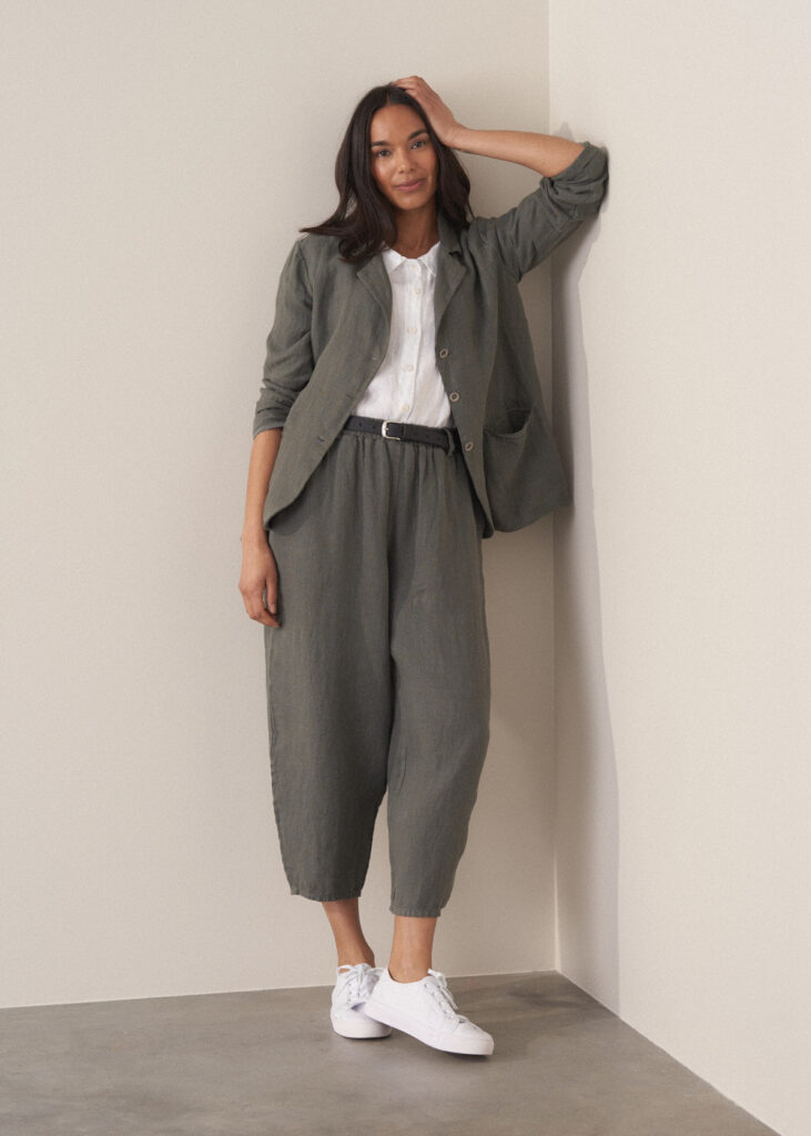 Khaki Linen Trousers