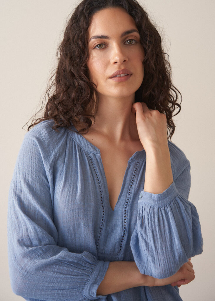 Cornflower Blue Cotton Top