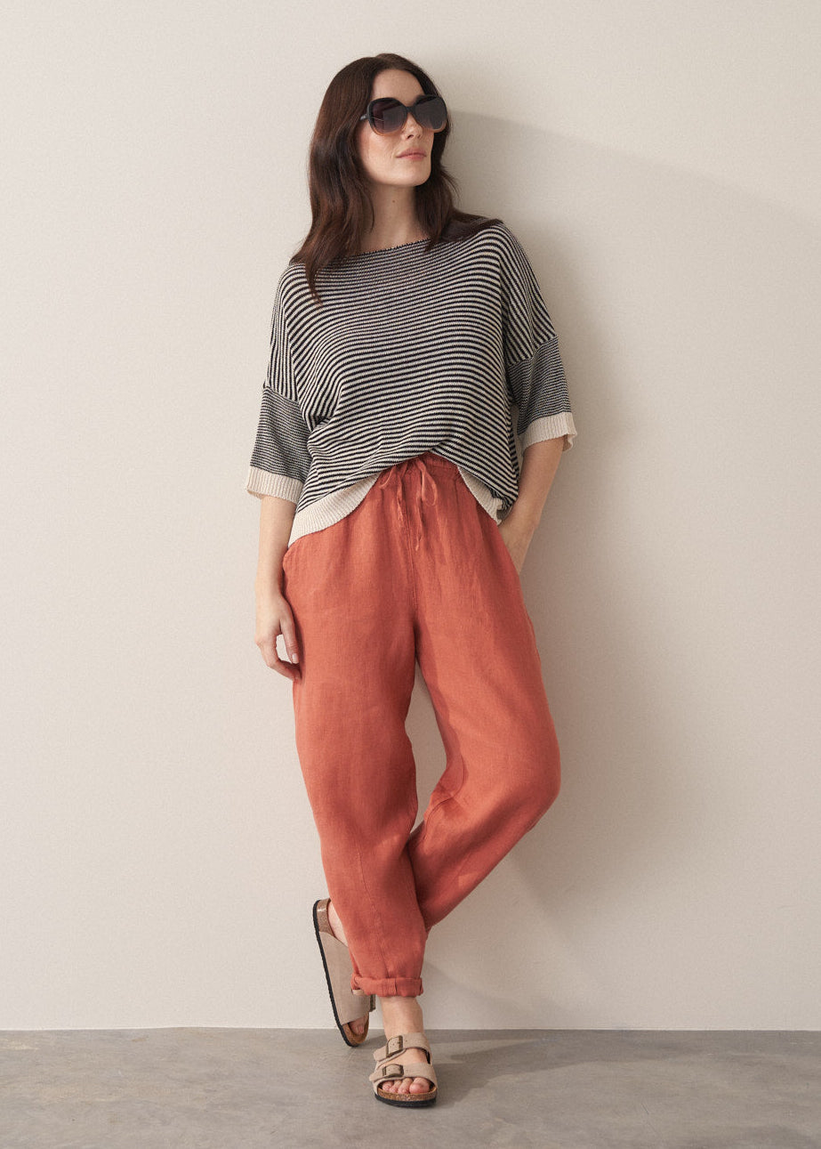 Terracotta Linen Trousers